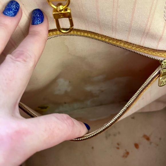 Pre Owned AUTH Louis Vuitton MM Azul Neverfull - Picture 8 of 11